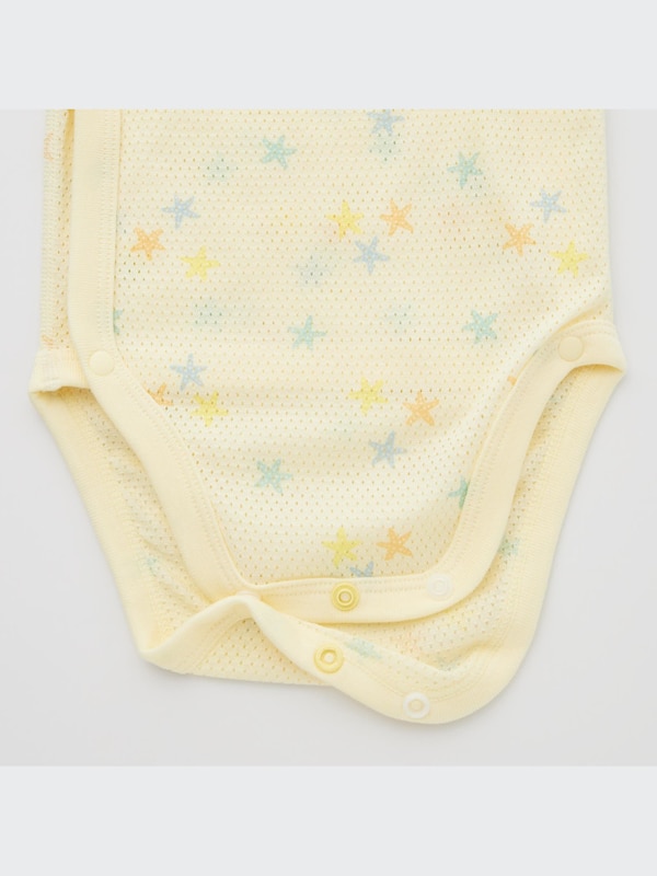 Cotton Mesh Sleeveless Printed Inner Bodysuit (Open Front)