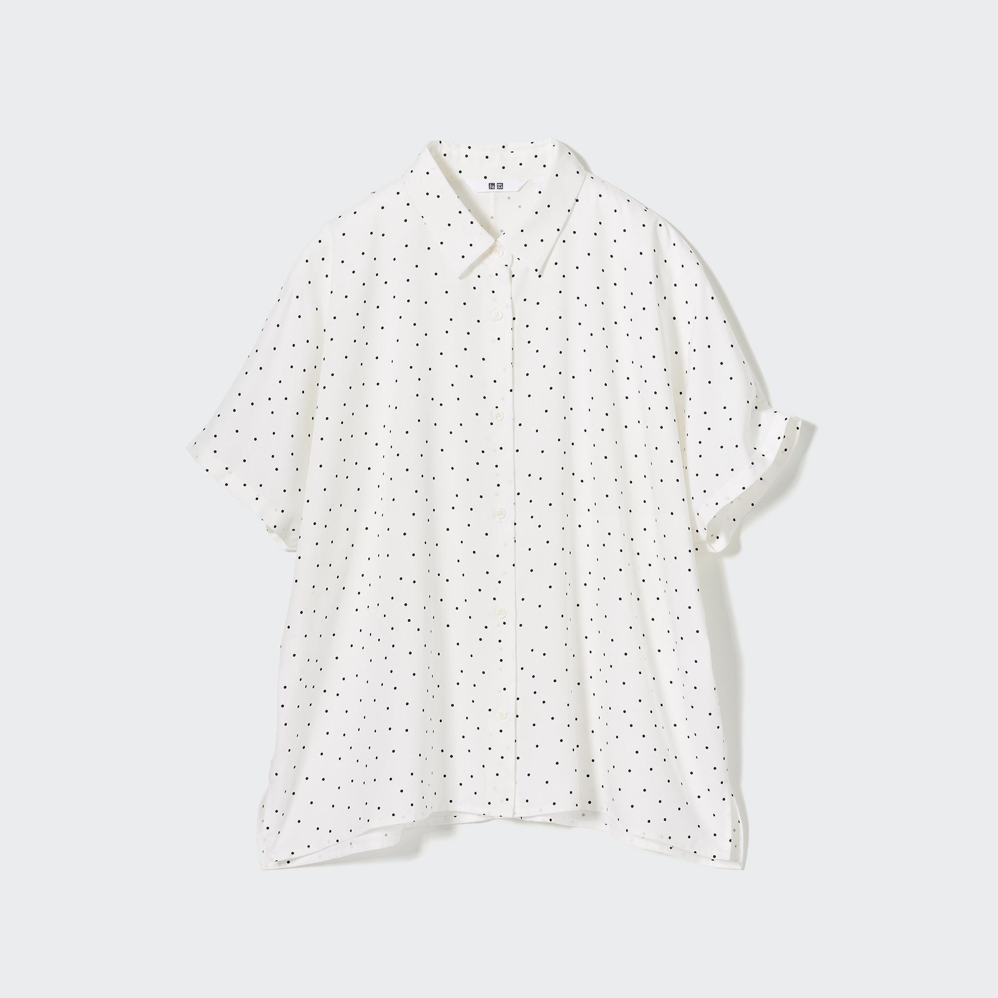 RAYON PRINTED SHORT SLEEVE BLOUSE