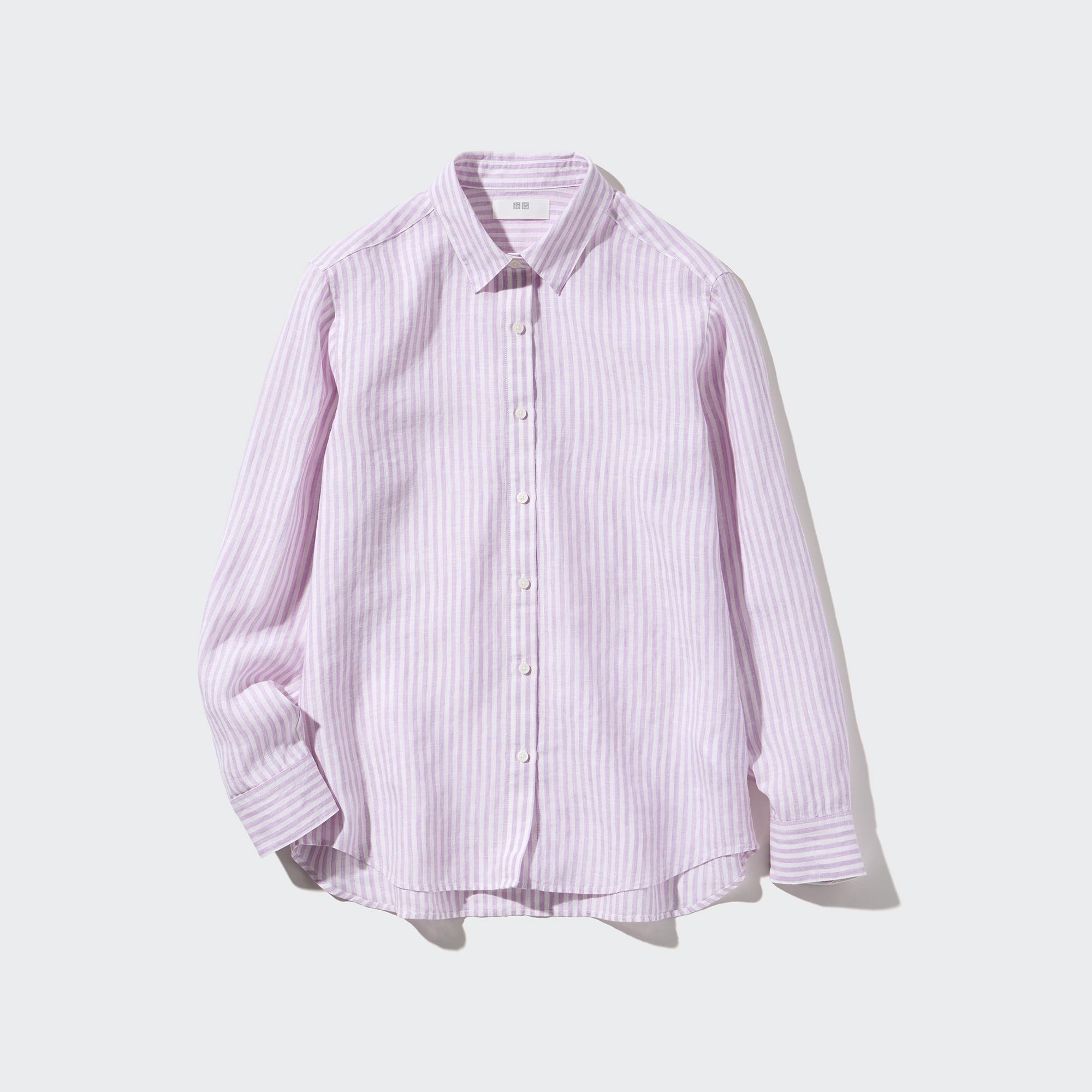 Premium Linen Striped Long-Sleeve Shirt