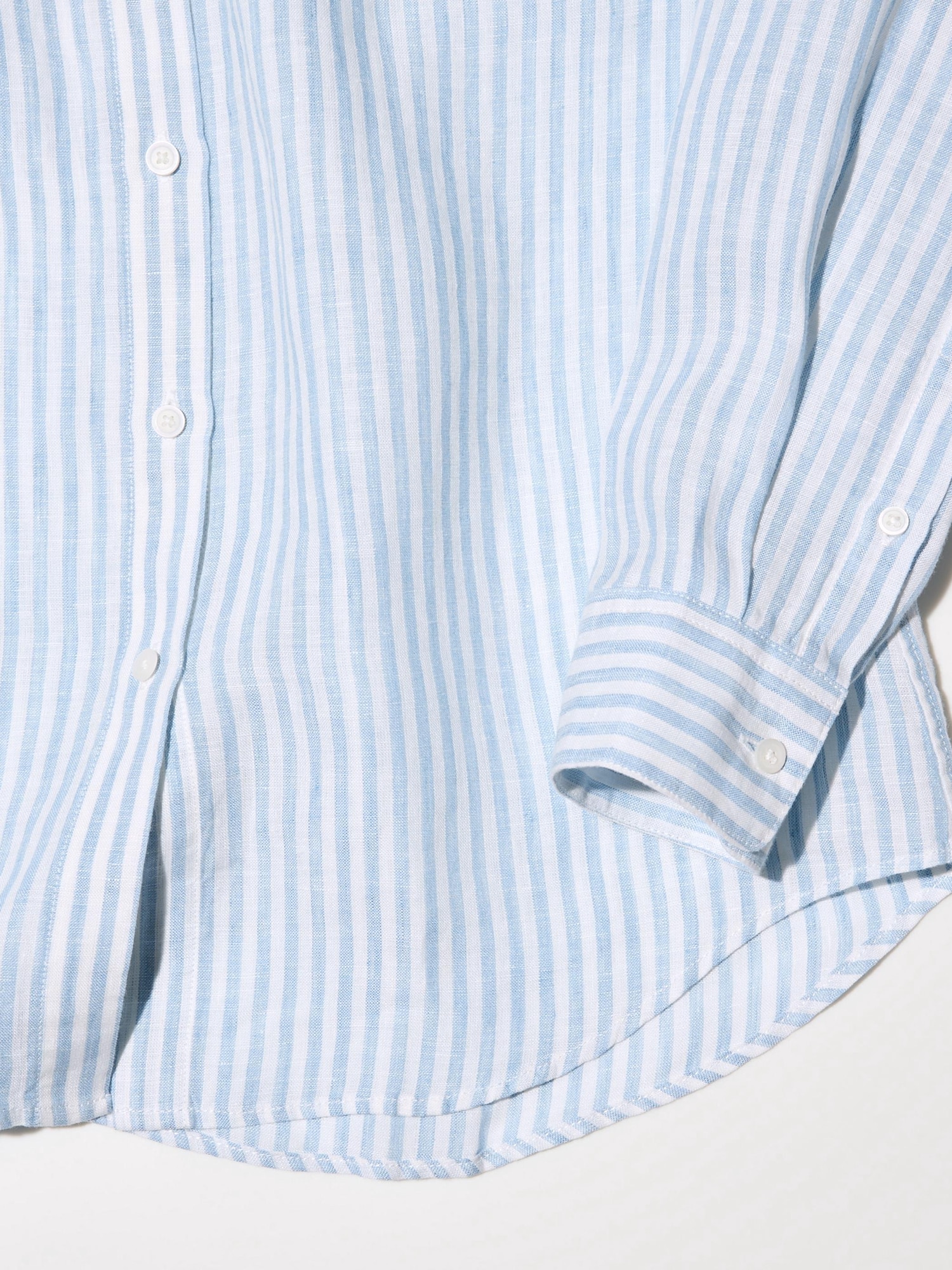 WOMEN'S PREMIUM LINEN STRIPED LONG SLEEVE SHIRT | UNIQLO CA