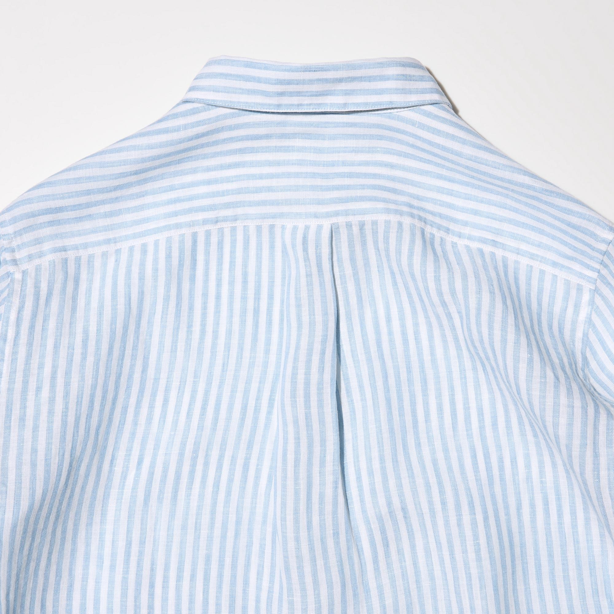 Premium Linen Striped Long-Sleeve Shirt