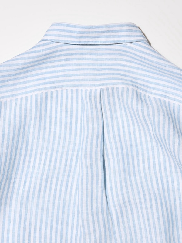 Premium Linen Striped Long-Sleeve Shirt | UNIQLO US