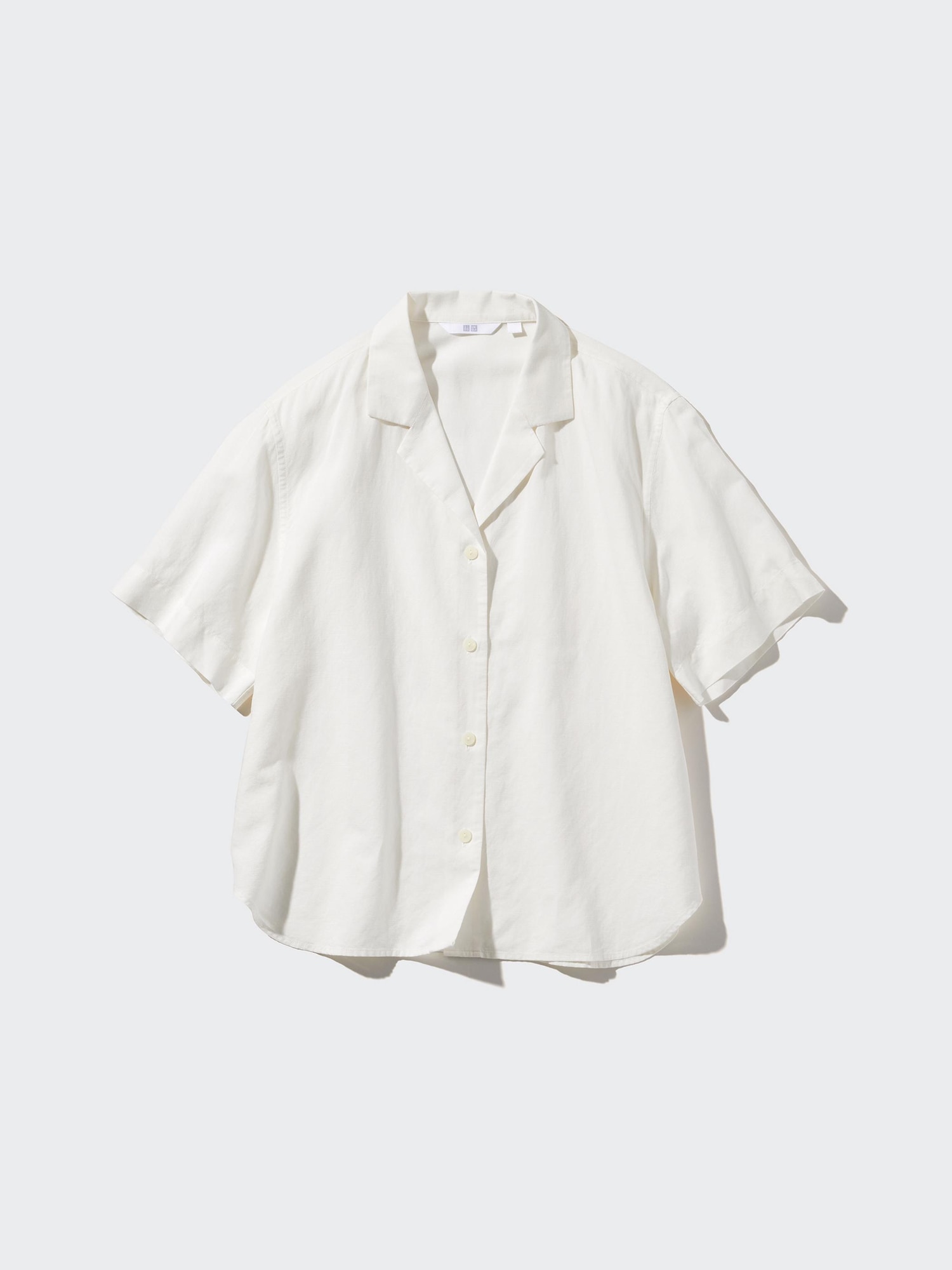 【ANGLAN】Non-collar Linen Over Trim Shirt ANGLAN】Non-collar Linen Over Trim Shirt (ANGLAN/ブラウス