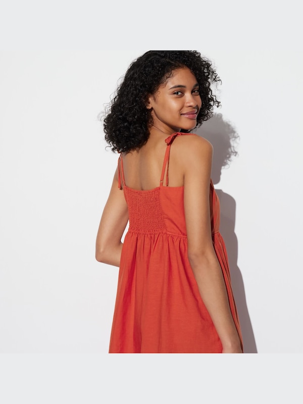 Linen-Blend Camisole Dress