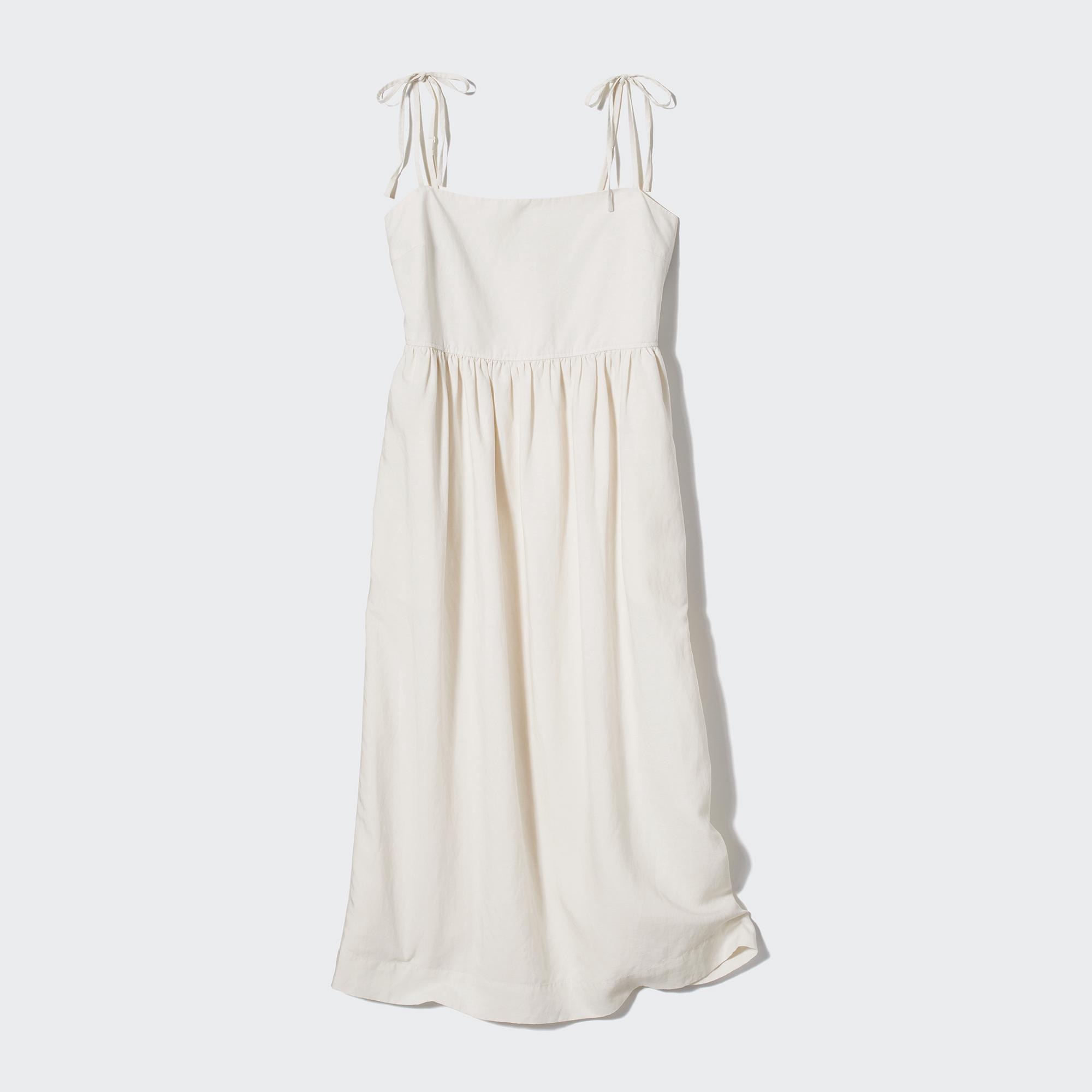 Linen-Blend Camisole Dress