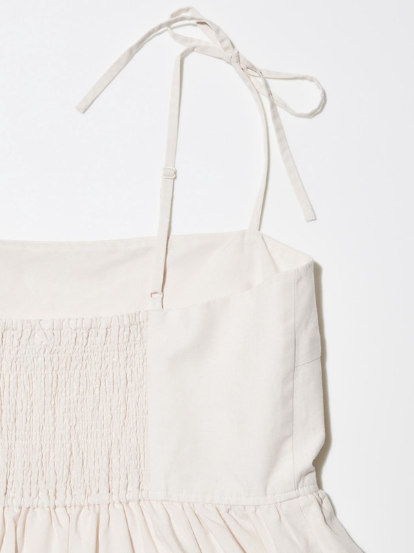 Linen-Blend Camisole Dress
