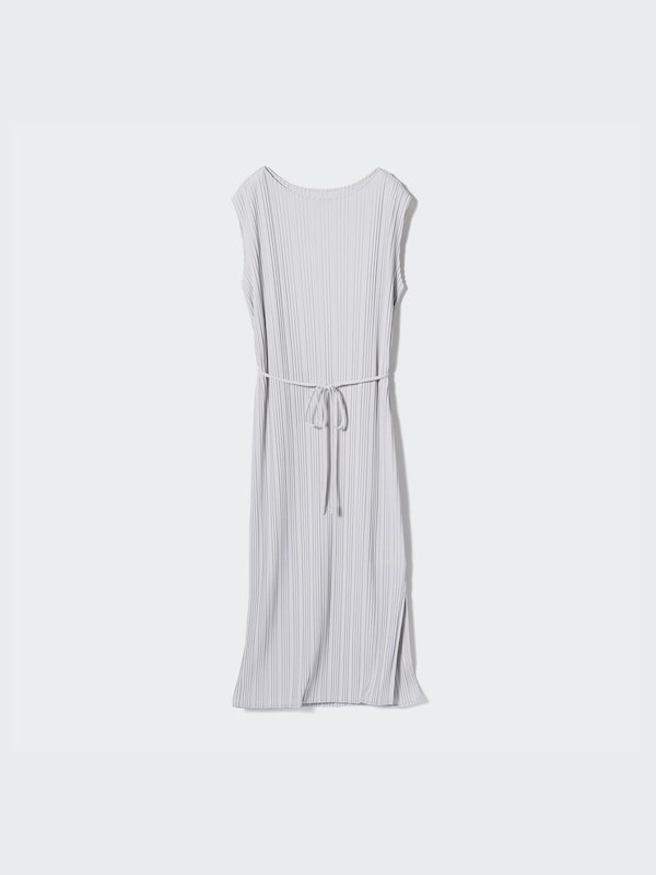 Pleated Sleeveless Dress