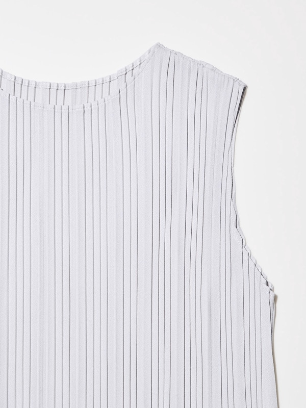 Pleated Sleeveless Dress