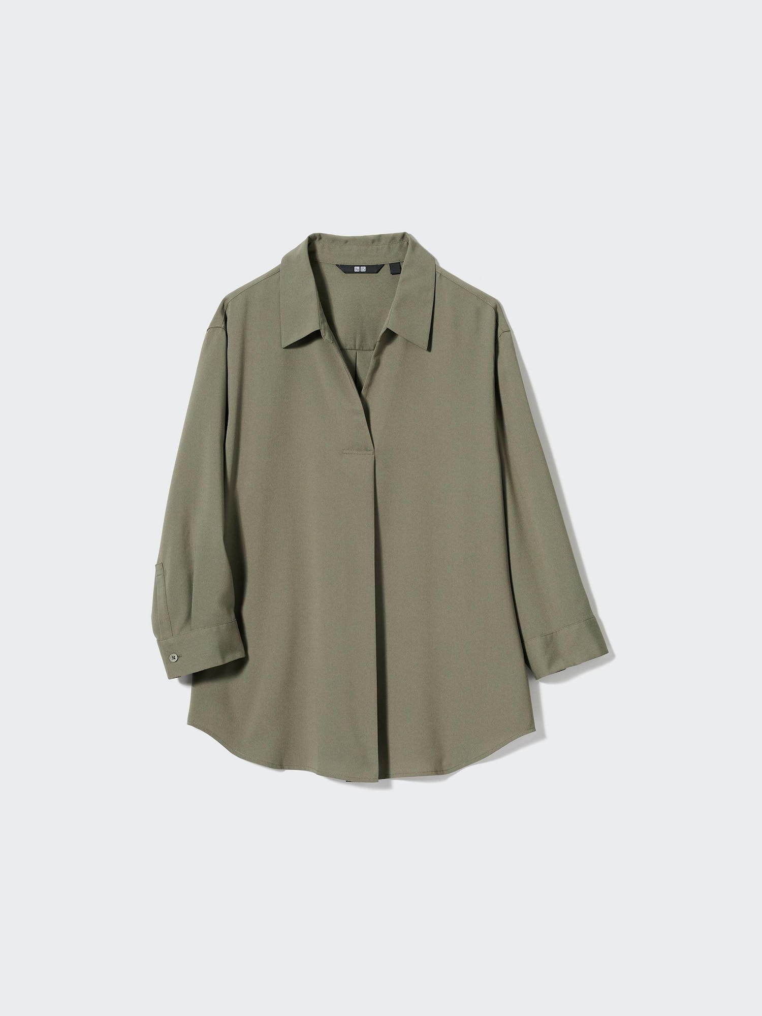 Women's Rayon Skipper Collar Blouse | 3/4 Sleeve | UNIQLO CA