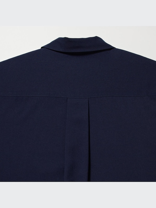 Rayon Skipper Collar Blouse | 3/4 Sleeve