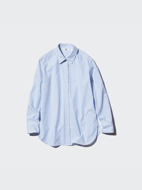 Extra Fine Cotton Striped Long-Sleeve Shirt
