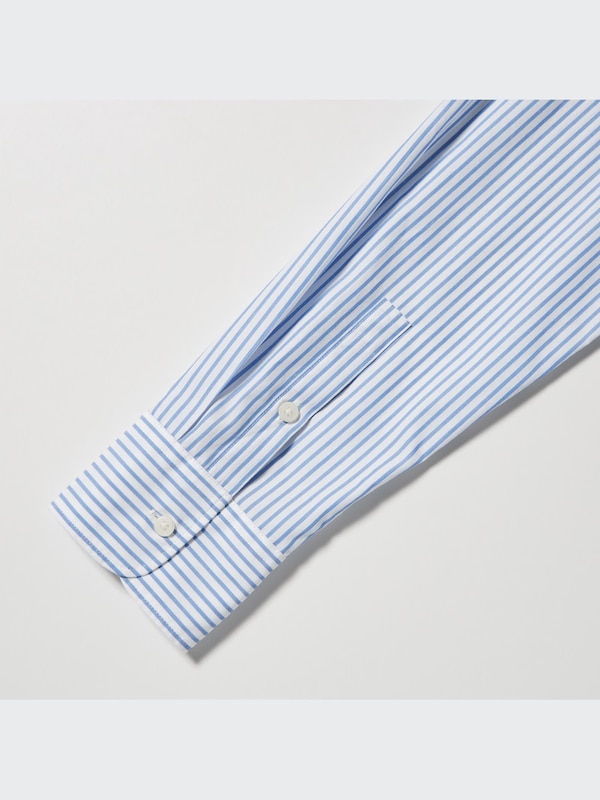 Extra Fine Cotton Striped Long-Sleeve Shirt