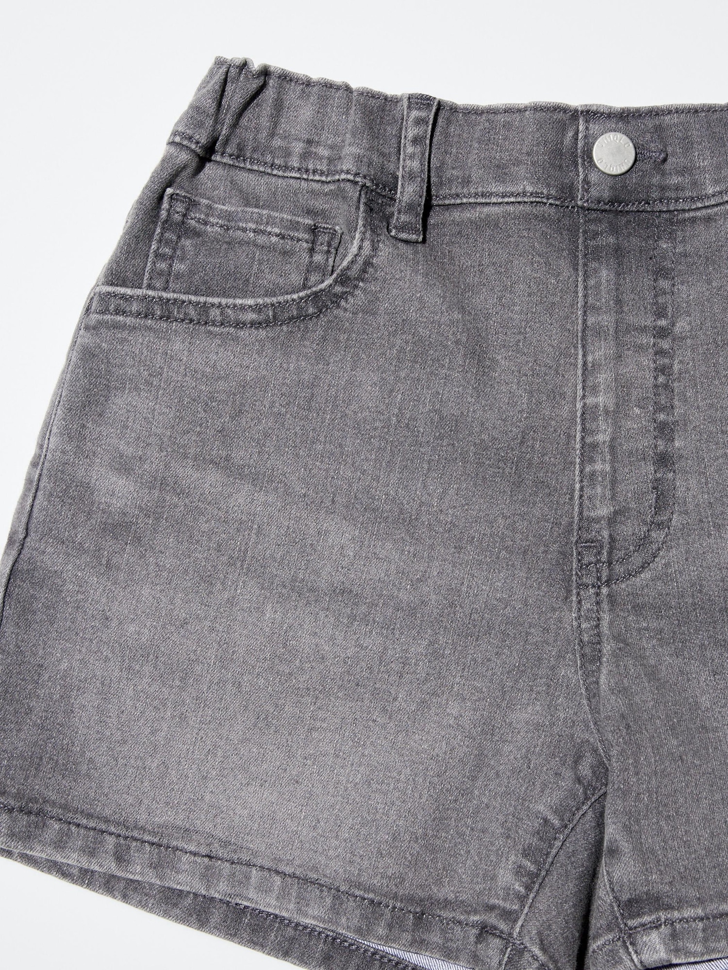 【COLOR iN ID】graish denim shorts FRAME The Easy Faded-Wash Denim Shorts in ZURICH | endource