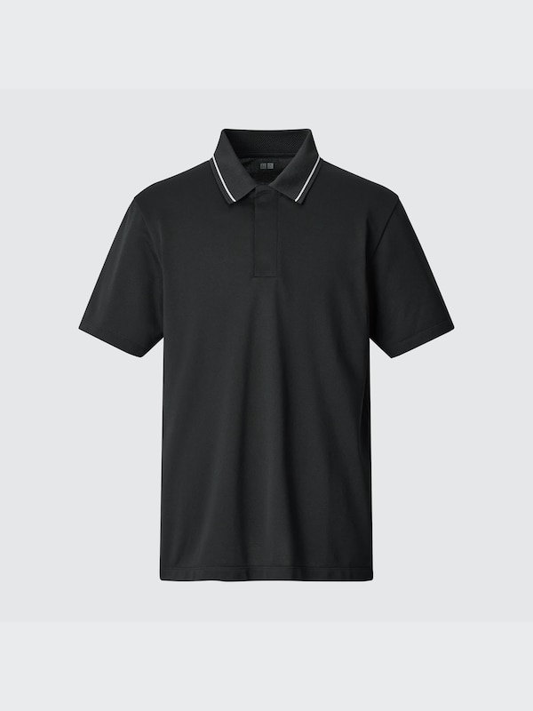 DRY-EX Short-Sleeve Polo Shirt (Striped Collar) (Adam Scott)