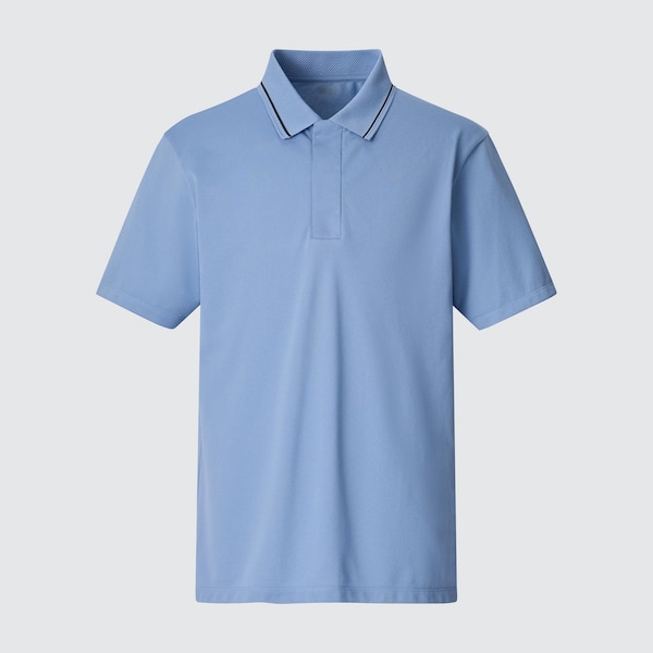 DRY-EX Short-Sleeve Polo Shirt (Striped Collar) (Adam Scott)