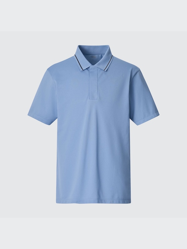 DRY-EX Short-Sleeve Polo Shirt (Striped Collar) (Adam Scott)