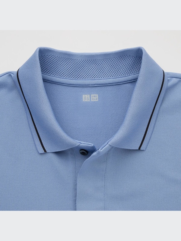 DRY-EX Short-Sleeve Polo Shirt (Striped Collar) (Adam Scott)