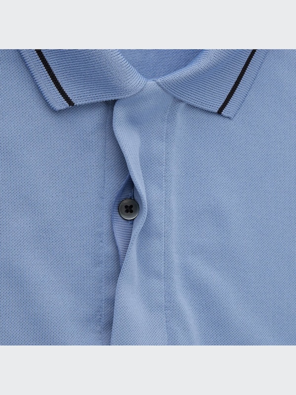 DRY-EX Short-Sleeve Polo Shirt (Striped Collar) (Adam Scott)
