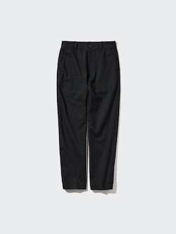 Linen Cotton Blend Tapered Trousers