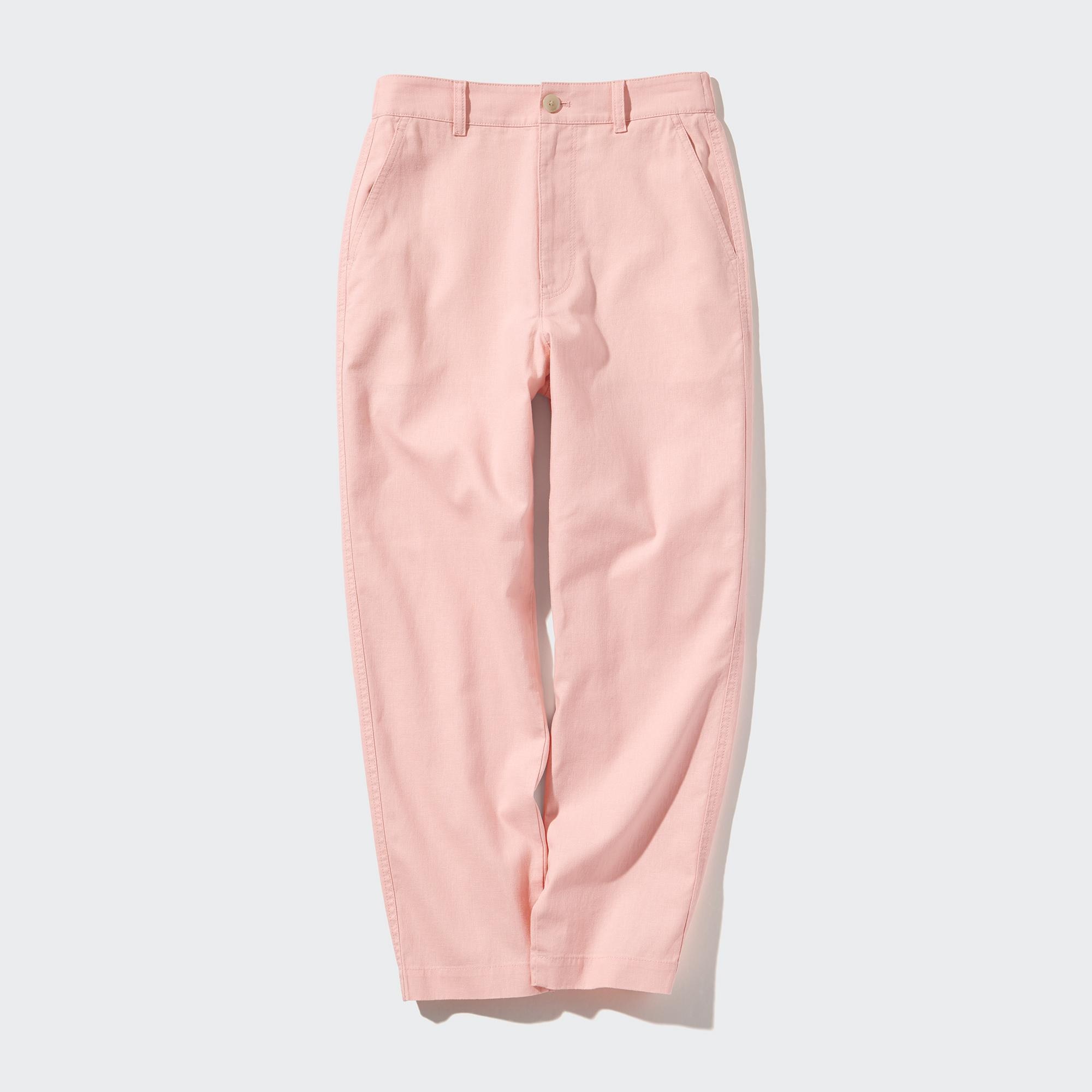 LINEN COTTON TAPERED PANTS