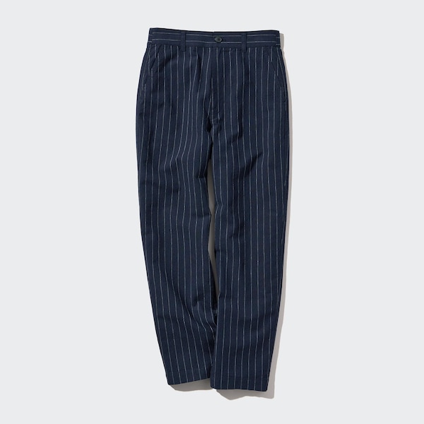 Linen Cotton Striped Tapered Pants | UNIQLO US