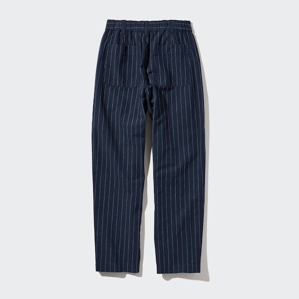 Linen Cotton Striped Tapered Pants | UNIQLO US