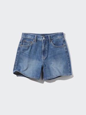 High Rise Baggy Denim Shorts