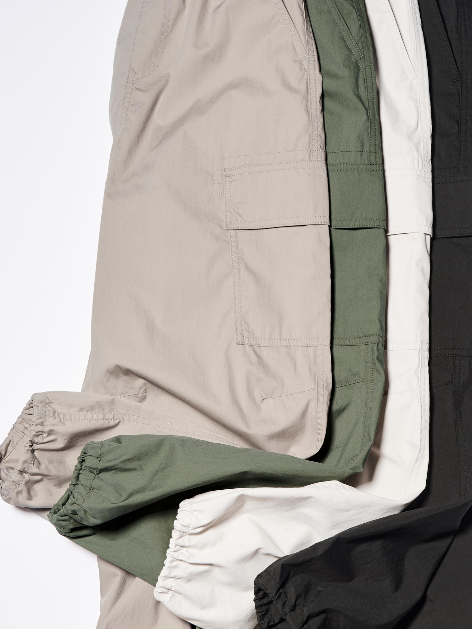 【BAON】Ojichi Parachute Wide Cargo Pants Mens Tall Jogger Pants Harajuku Oversized Cargo Parachute