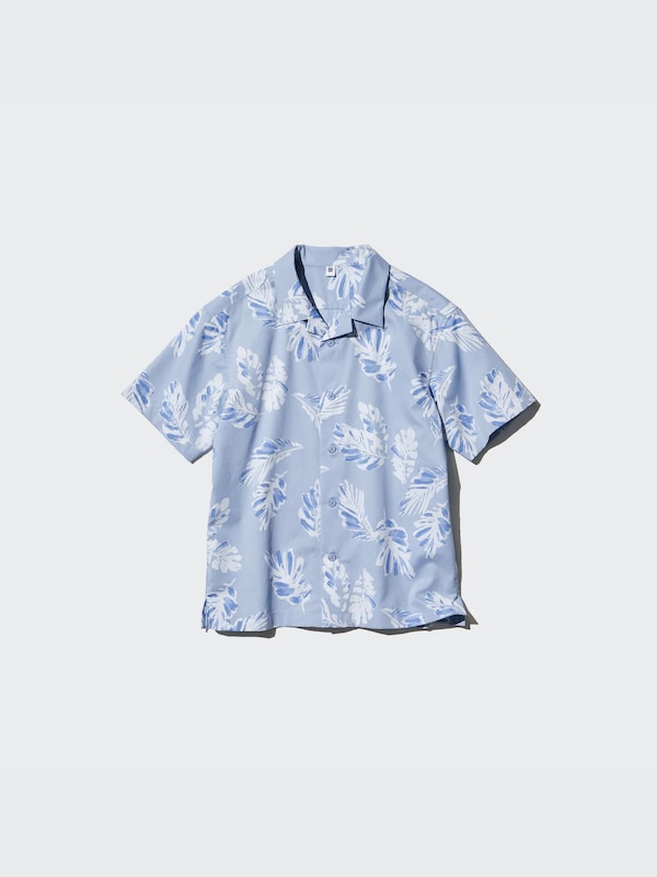 Modal Cotton Open Collar Short Sleeve Shirt