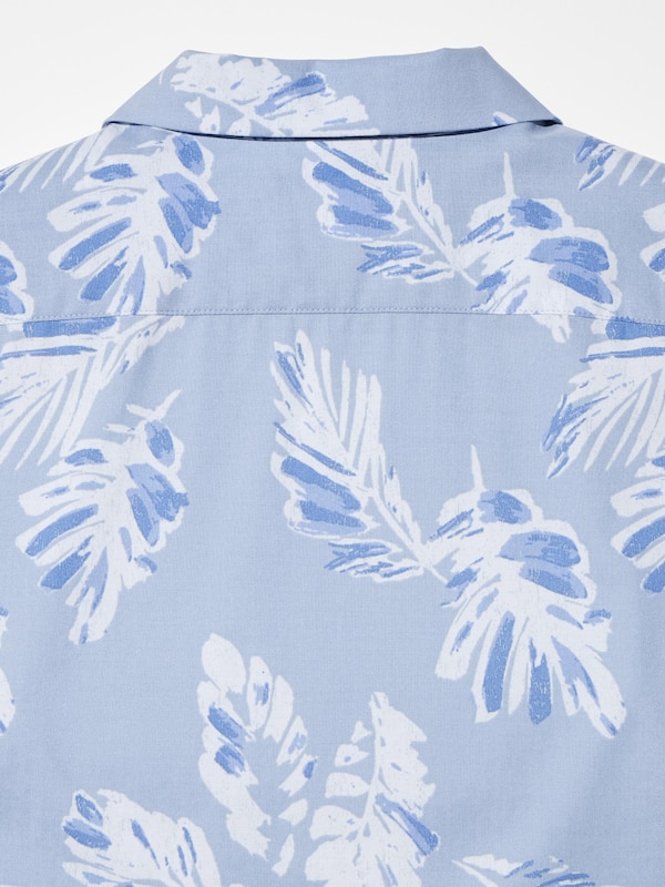 Modal Cotton Open Collar Short Sleeve Shirt