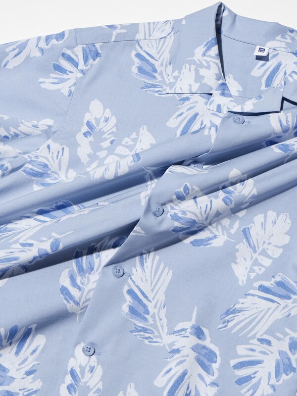 Modal Cotton Open Collar Short Sleeve Shirt