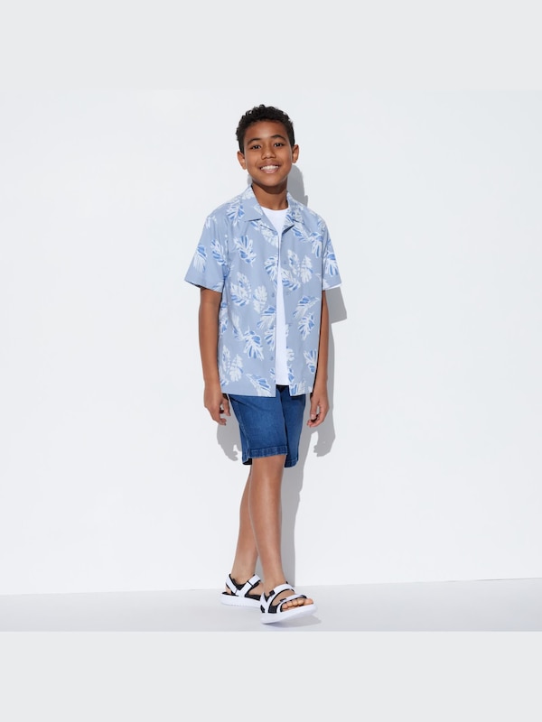 Modal Cotton Open Collar Short Sleeve Shirt