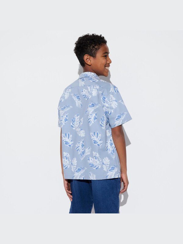 Modal Cotton Open Collar Short Sleeve Shirt
