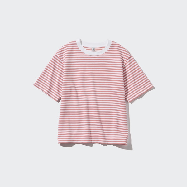 AIRism Cotton Crew Neck Striped Short-Sleeve T-Shirt | UNIQLO US