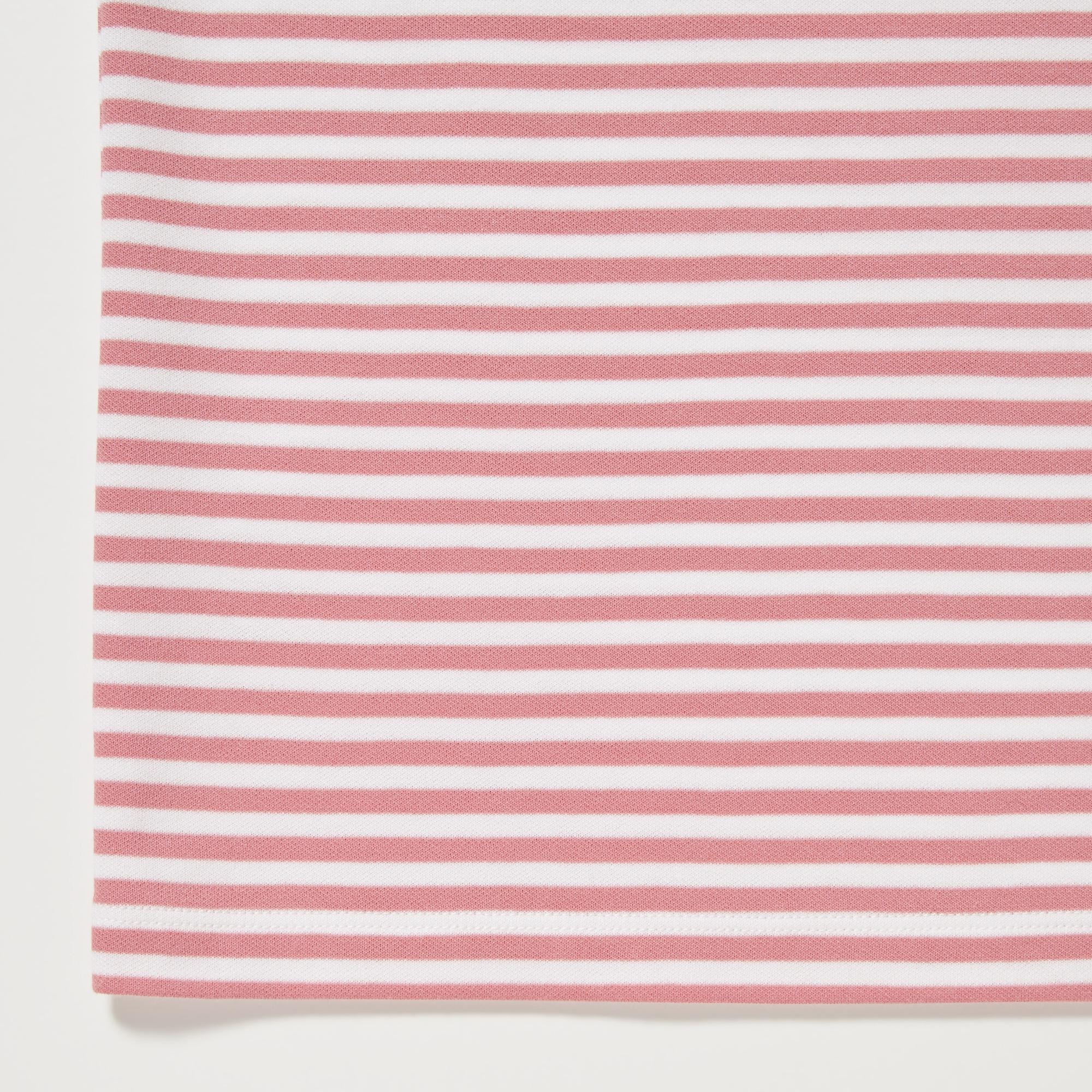 AIRism Cotton Crew Neck Striped Short-Sleeve T-Shirt