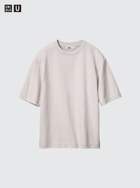 U AIRism Cotton Oversized Crew Neck Half-Sleeve T-Shirt