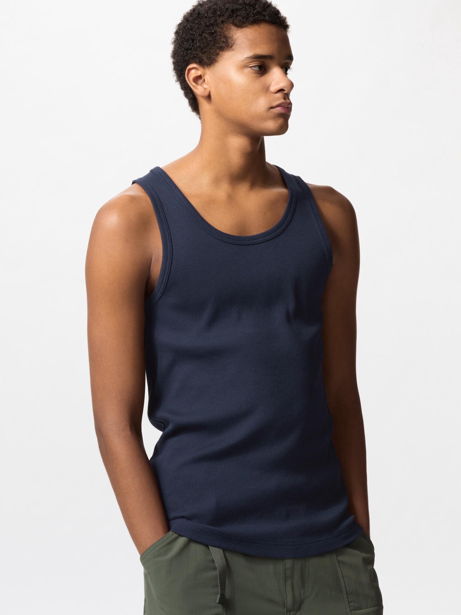 Dry Color Ribbed Tank Top | UNIQLO US