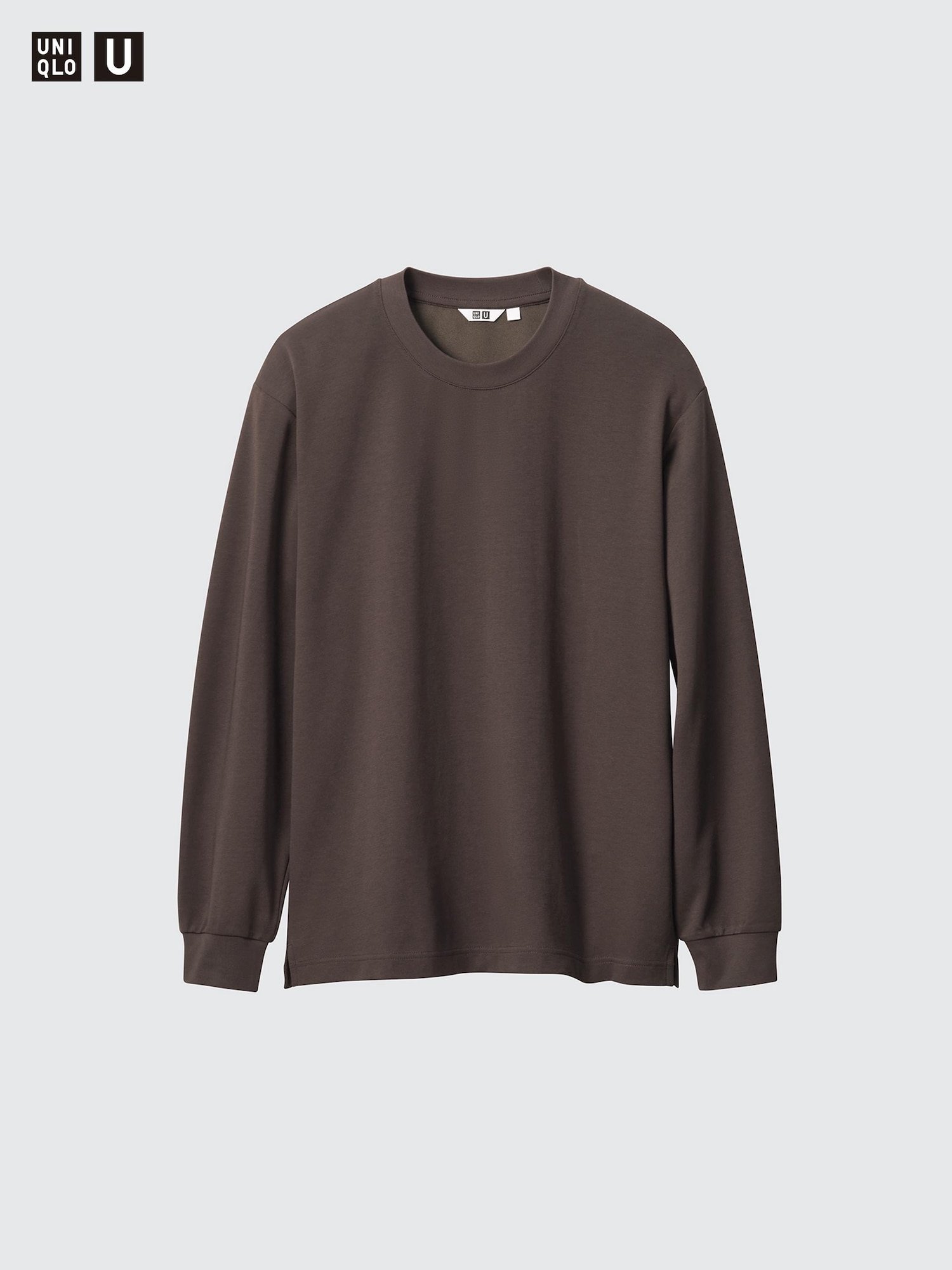 Men's AIRism Cotton Oversized Crew Neck T-Shirt (Long Sleeve