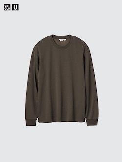 AIRism Cotton Crew Neck T-Shirt (Long Sleeve)