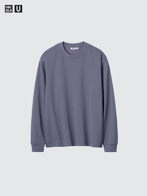 Uniqlo U AIRism Cotton Crew Neck Long Sleeve T-Shirt