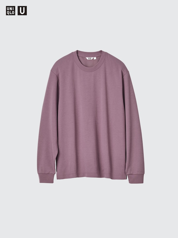 AIRism Cotton Oversize Crew Neck T-Shirt (Long Sleeve)