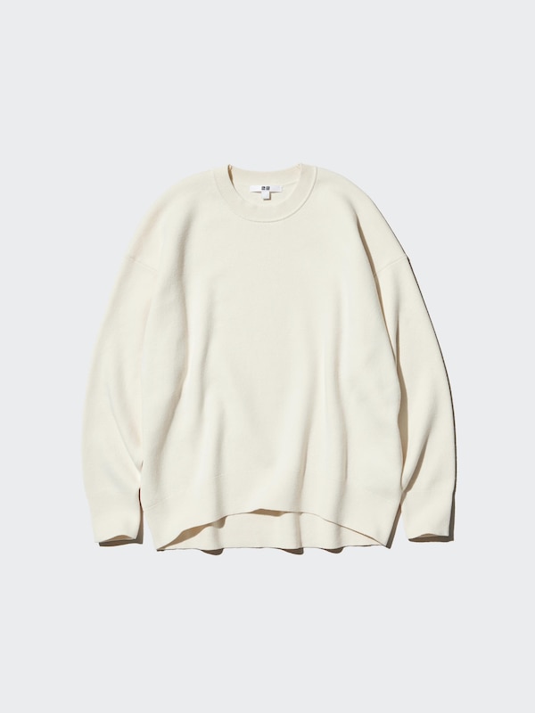 CHANDAIL EN COTON DOUX DÉCONTRACTÉ COL ROND MANCHES LONGUES