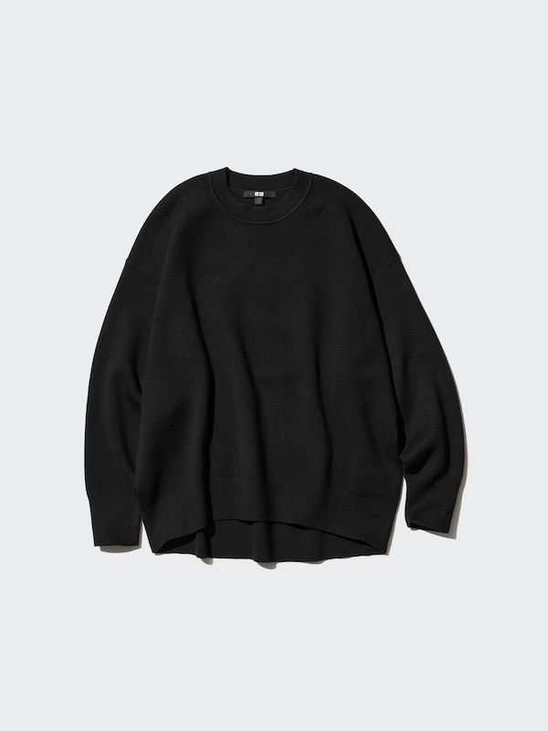 Smooth Cotton Relaxed Crew Neck Sweater
