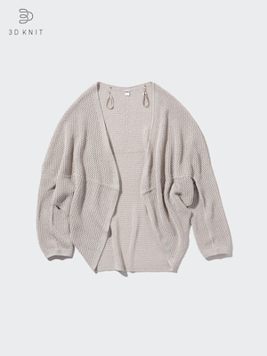 3D Knit Mesh Cardigan
