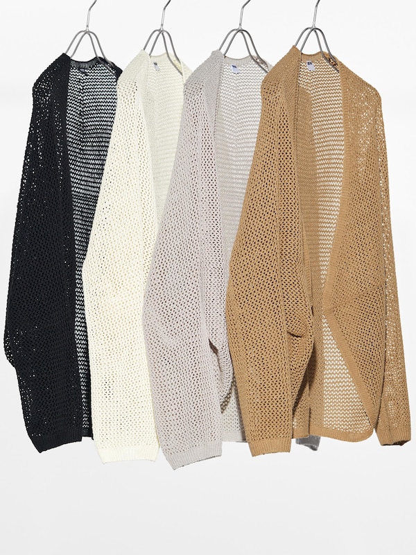 3D Knit Mesh Cardigan