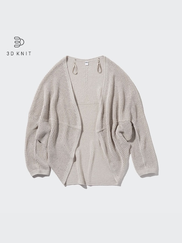 3D Knit Mesh Cardigan