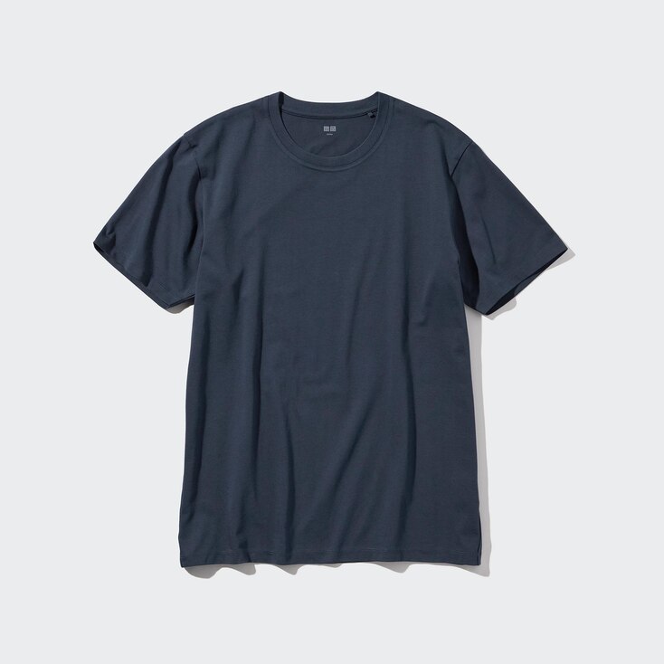 Uniqlo Camiseta 100% Algodón Supima - Azul Marino - 3XL