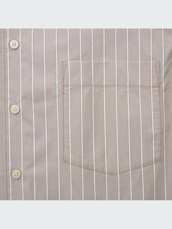 Broadcloth Oversized Shirt | Striped