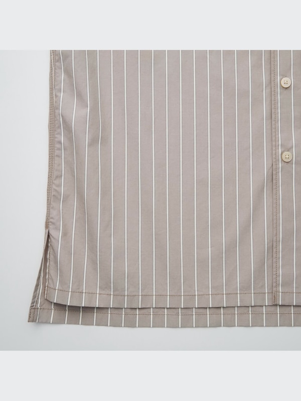 Broadcloth Oversized Shirt | Striped
