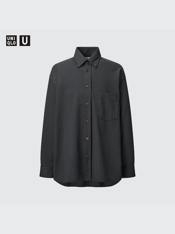 Twill Oversized Long-Sleeve Shirt